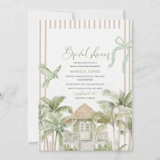 Invitation Aquarelle moderne Sables Sables Starlight Bride la (Devant)