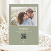 Invitation Aquarelle moderne Sage Vert Mariage Floral