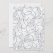 Invitation Aquarelle moderne simple Birthday Baseball Cute (Dos)