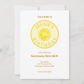 Invitation Aquarelle moderne soleil 1er anniversaire Invitati (Devant)