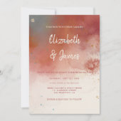 Invitation Aquarelle moderne Terracotta Desert Boho Mariage (Devant)