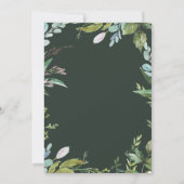 Invitation Aquarelle moderne verdure Floral Graduation Party (Dos)