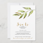 Invitation Aquarelle moderne Voisinage Cocktail Party or (Devant)