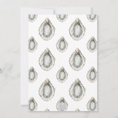 Invitation Aquarelle Monogramme Huître côtière (Dos)