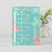 Invitation Aquarelle Monstera Bachelorette Week-end Getaway (Debout devant)