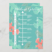 Invitation Aquarelle Monstera Bachelorette Week-end Getaway (Devant / Derrière)