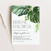 Aquarelle Monstera Feuille Dîner nuptial d'été