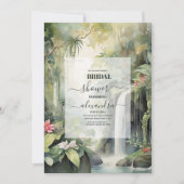 Invitation Aquarelle Monstera Feuilles Fête des mariées tropi (Devant)