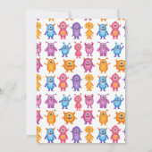 Invitation Aquarelle Monsters Fête d'anniversaire de l'enfant (Dos)