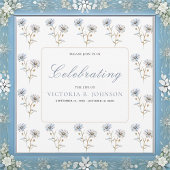 Invitation Aquarelle Motif Floral Célébration de la vie