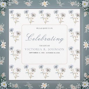 Invitation Aquarelle Motif Floral Célébration de la vie