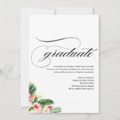 Invitation Aquarelle Motif tropical (Dos)
