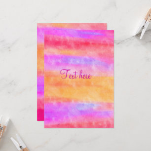 Invitation aquarelle multicolore personnalisée
