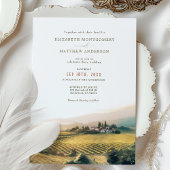 Invitation Aquarelle Napa Sonoma Valley Mariage