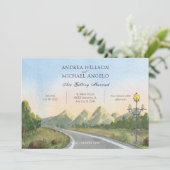 Invitation Aquarelle Nature esthétique paysage mariage (Debout devant)