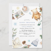Invitation Aquarelle neutre | Baby shower d'hiver confortable (Devant)