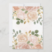 Invitation Aquarelle neutre florale | Oh Baby shower garçon (Dos)