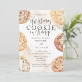 Invitation Aquarelle neutre Noël Cookie Exchange Party (Debout devant)