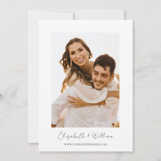 Invitation Aquarelle New York Destination Mariage Photo (Dos)