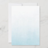 Invitation Aquarelle nid d'oiseaux Triplets Baby shower Invit (Dos)