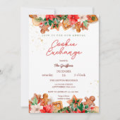 Invitation Aquarelle Noël Cookie d'échange Fête (Devant)