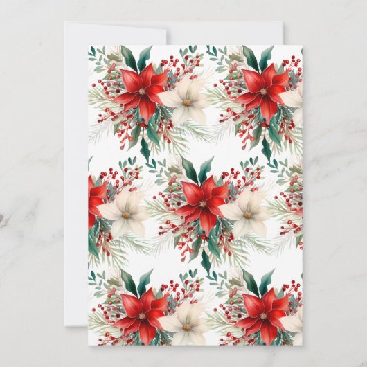 Invitation Aquarelle Noël Cookie d'échange Fête (Dos)