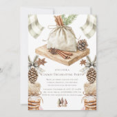 Invitation Aquarelle Noël Cookie Décoration Party (Devant)