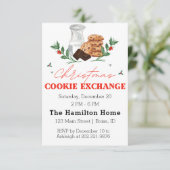 Invitation Aquarelle Noël Cookie Exchange Party Invitat (Debout devant)