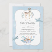 Invitation Aquarelle Noël Fête d'hiver Anniversaire (Devant)