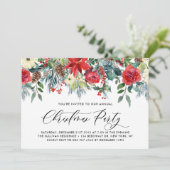 Invitation Aquarelle Noël Floral Garland Fête (Debout devant)