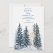 Invitation Aquarelle Noël hiver Wonderland (Devant)