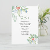 Invitation Aquarelle Noël Vert Plan de siège (Debout devant)