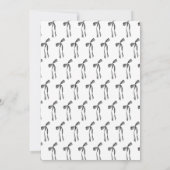 Invitation Aquarelle noir Coquette Fête des mariées Bow (Dos)