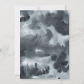 Invitation Aquarelle noir | Fêtes de fiançailles (Dos)