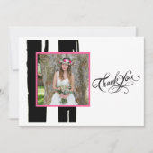 Invitation Aquarelle noire et blanche colorée Photo (Devant)