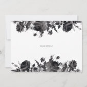 Invitation Aquarelle noire moderne Rose Couples Douche (Dos)