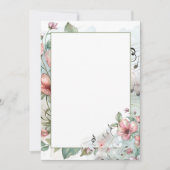 Invitation Aquarelle notes musicales et fleurs (Devant)