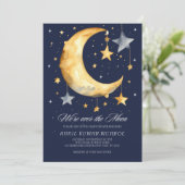 Invitation Aquarelle Nous sommes au-dessus du Baby shower des (Debout devant)