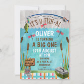 Invitation Aquarelle O-Fish_Al 1er Anniversaire Fête Invitati (Devant)