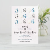 Invitation Aquarelle Oeuf Pâques Brunch et chasse aux oeufs I (Debout devant)