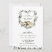 Invitation Aquarelle Oh Deer Baby shower (Devant)