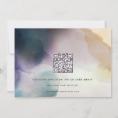 Invitation Aquarelle Ombre Moderne QR Code Enregistrer La Dat (Dos)