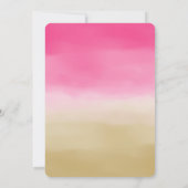 Invitation Aquarelle Ombre or rose (Dos)