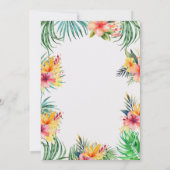 Invitation Aquarelle or anniversaire de enfant safari sauvage (Dos)