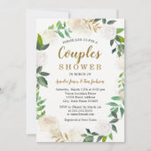 Invitation Aquarelle or Blush Wreath Couples Douche (Devant)