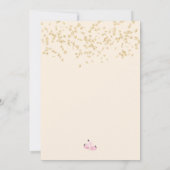 Invitation Aquarelle or florale baby shower rose girly (Dos)