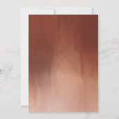 Invitation Aquarelle orange brûlée Enregistrer la date Mariag (Dos)