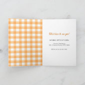 Invitation Aquarelle orange Citrus Baby shower Little Cutie (Intérieur)