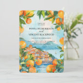 Invitation Aquarelle Orange City Mariage (Debout devant)