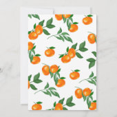 Invitation Aquarelle orange d'anniversaire Little Cutie (Dos)